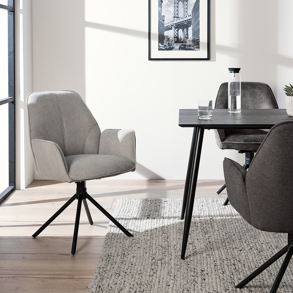 Drehbarer Armlehnenstuhl Stellar - Grau