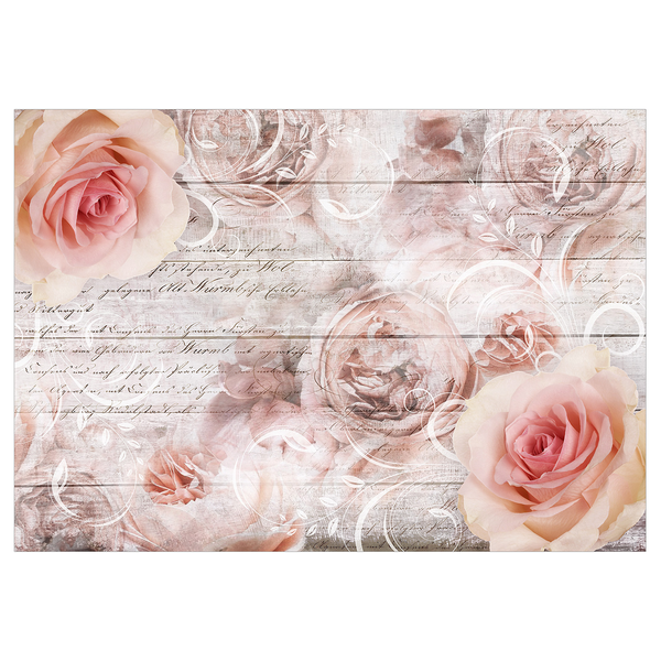 Vlies Fototapete Rose Work - Vlies - Rosa - 100 x 70 cm