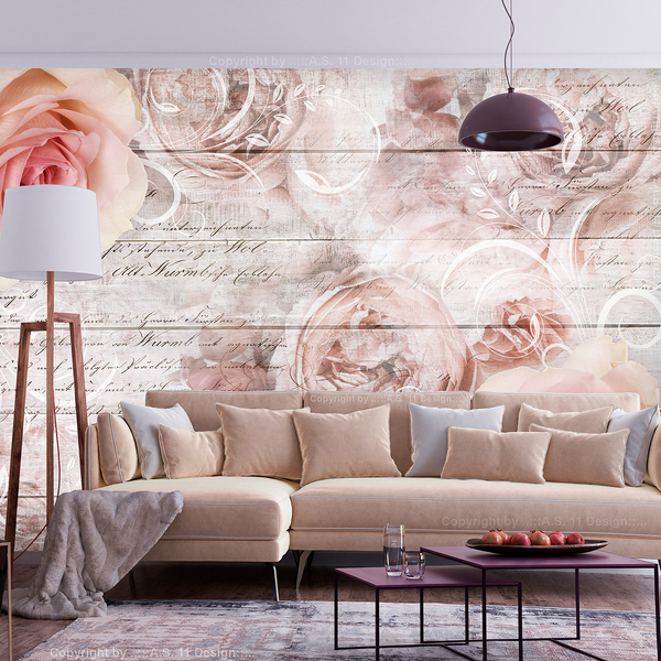 Vlies Fototapete Rose Work - Vlies - Rosa - 100 x 70 cm