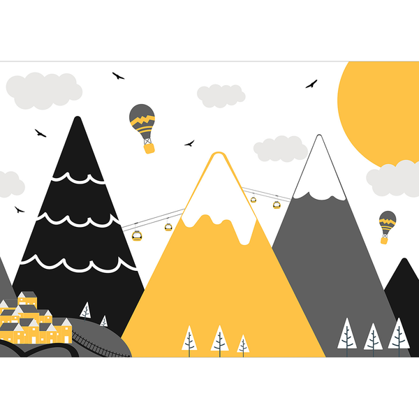 Fototapete Adventure in the Mountains - Vlies - Mehrfarbig - 300 x 210 cm