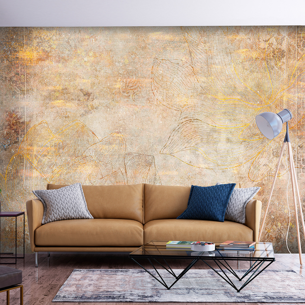 Vlies Fototapete Golden Etude - Vlies - Braun / Gold - 250 x 175 cm