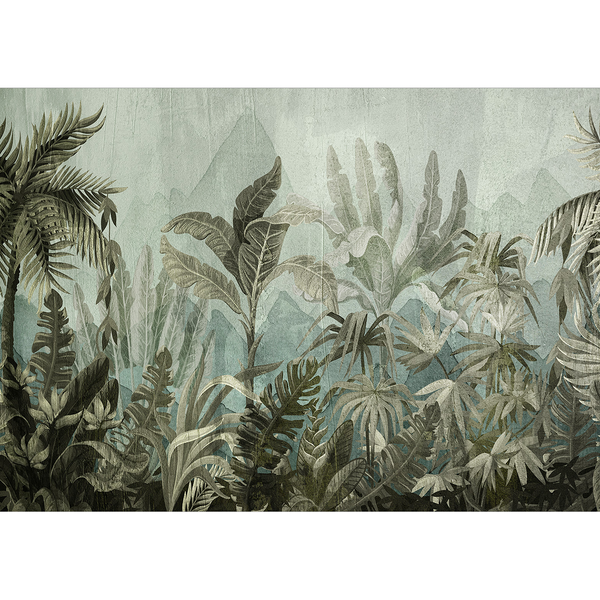 Vlies Fototapete Mountain Jungle - Vlies - Mehrfarbig - 300 x 210 cm