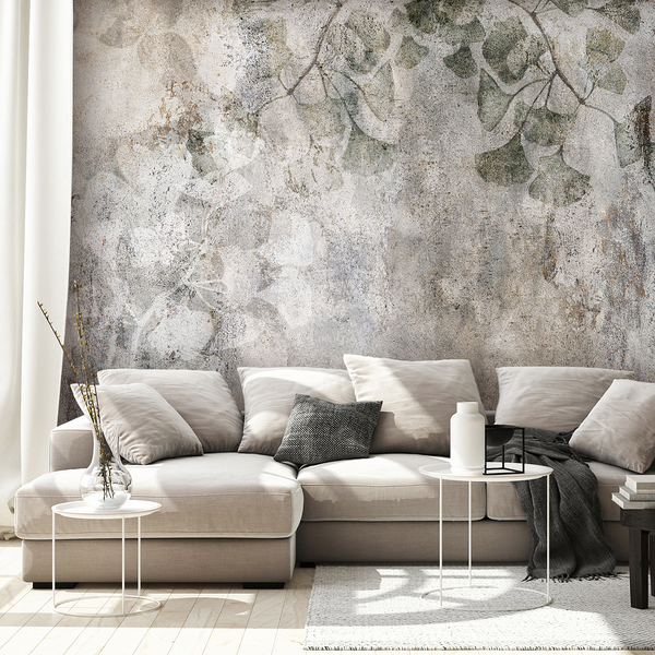 Vlies Fototapete Jurassic Ginkgo - Vlies - Grau - 400 x 280 cm