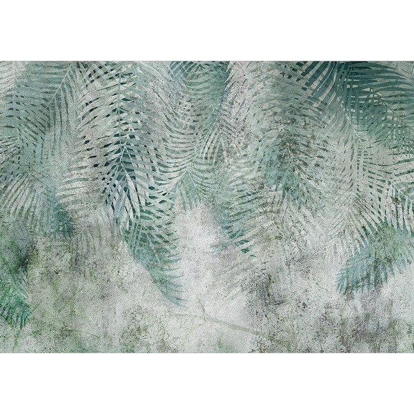 Vlies Fototapete Prehistoric Palm Trees - Vlies - Grau / Grün - 300 x 210 cm