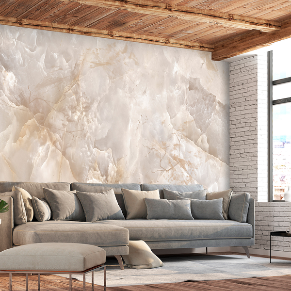 Vlies Fototapete Toned Marble - Vlies - Beige - 400 x 280 cm
