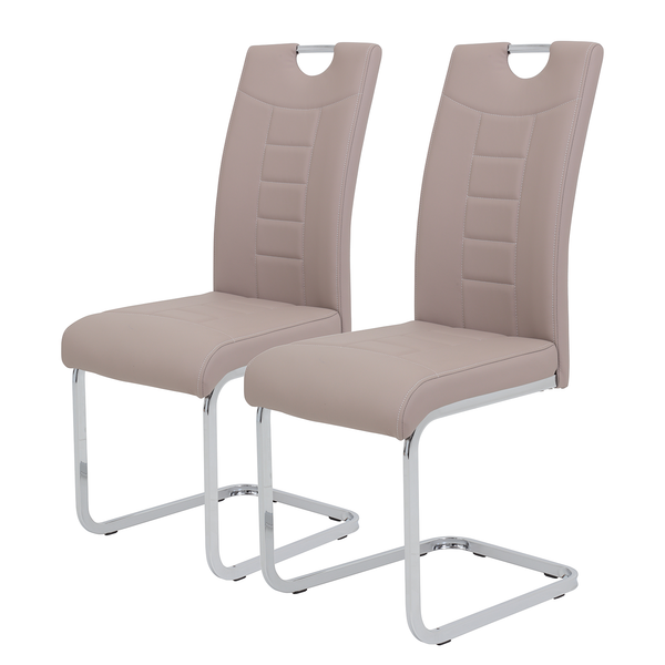 Freischwinger Festola - Cappuccino - 2er Set