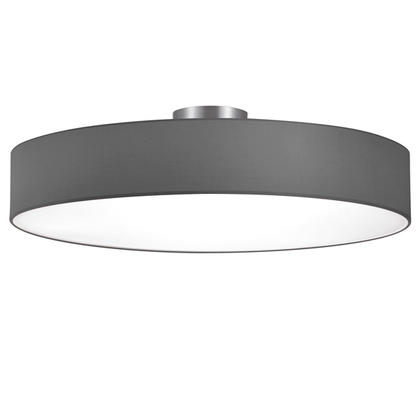 Deckenleuchte Hotel II - Webstoff / Edelstahl - 5-flammig