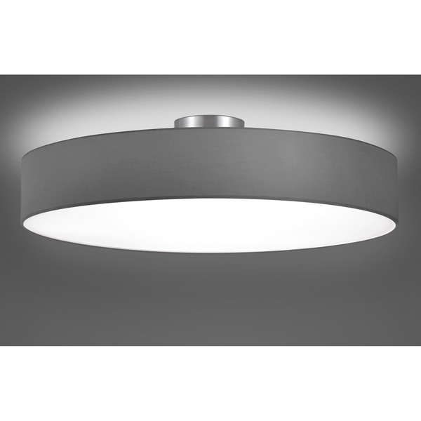 Deckenleuchte Hotel II - Webstoff / Edelstahl - 5-flammig