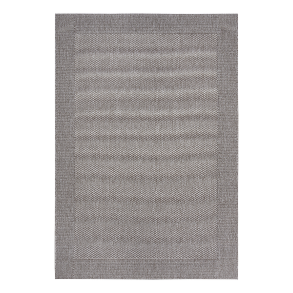 In-/Outdoorteppich Vena - Polypropylen - Grau - 80 x 150 cm