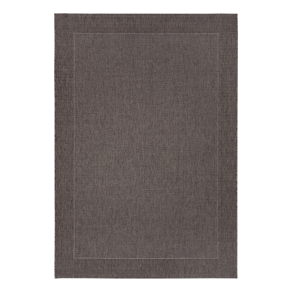 In-/Outdoorteppich Vena - Polypropylen - Anthrazit - 80 x 150 cm