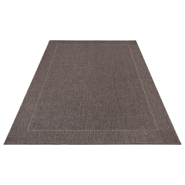 In-/Outdoorteppich Vena - Polypropylen - Anthrazit - 80 x 150 cm