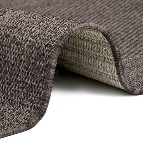 In-/Outdoorteppich Vena - Polypropylen - Anthrazit - 80 x 150 cm