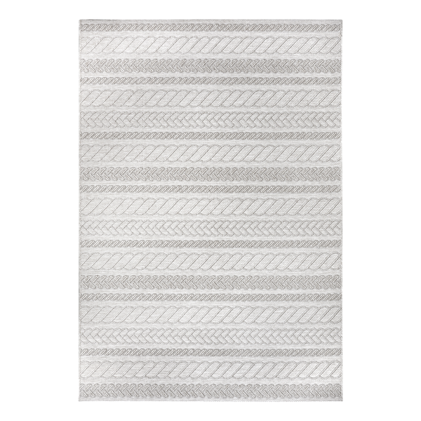 Kurzflorläufer Somba - Polypropylen - Creme / Grau