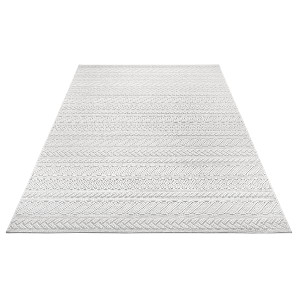 Kurzflorläufer Somba - Polypropylen - Creme / Grau