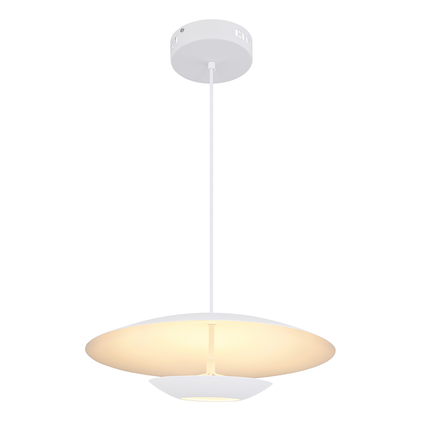 LED-Hängeleuchte Manu - Eisen - 1-flammig - Weiß