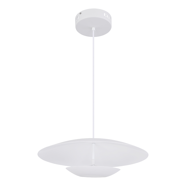 LED-Hängeleuchte Manu - Eisen - 1-flammig - Weiß