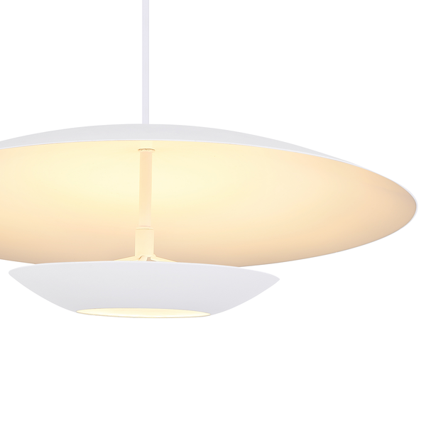 LED-Hängeleuchte Manu - Eisen - 1-flammig - Weiß