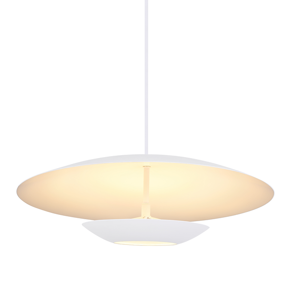 LED-Hängeleuchte Manu - Eisen - 1-flammig - Weiß