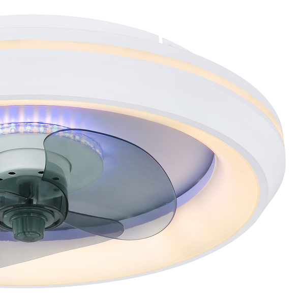 LED-Deckenventilator Joey Typ B - Acrylglas / Eisen - 1-flammig