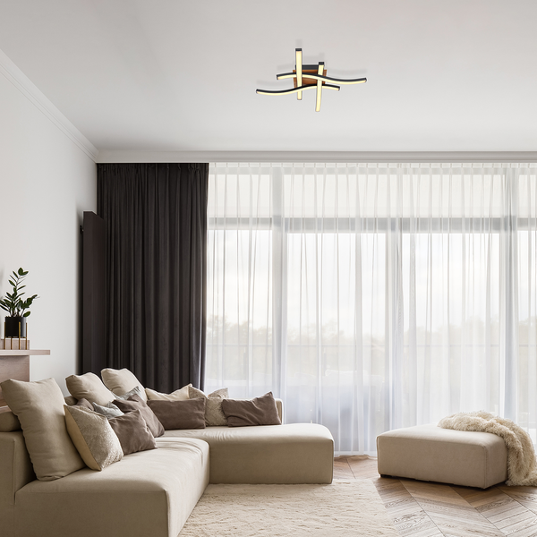 LED-Deckenleuchte Evita II - Acryl / Eisen - 1-flammig