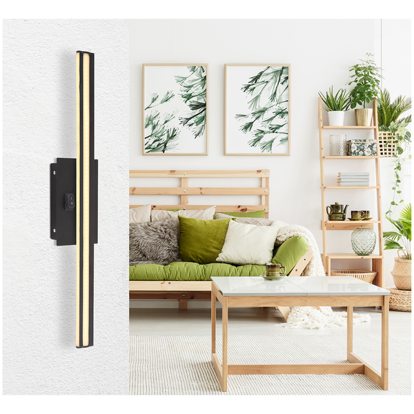 LED-Wandleuchte Viggo - Acrylglas / Eisen - 1-flammig - Grau