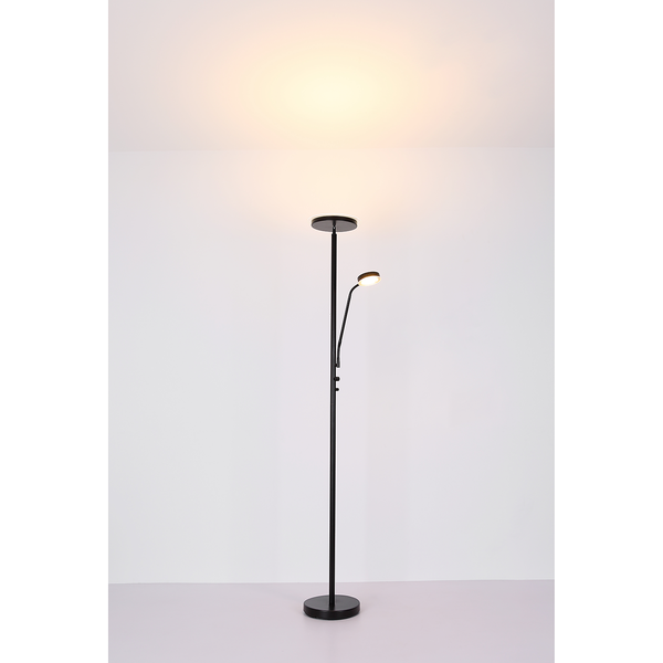 LED-Stehleuchte Ernst - Opalglas / Eisen - 1-flammig