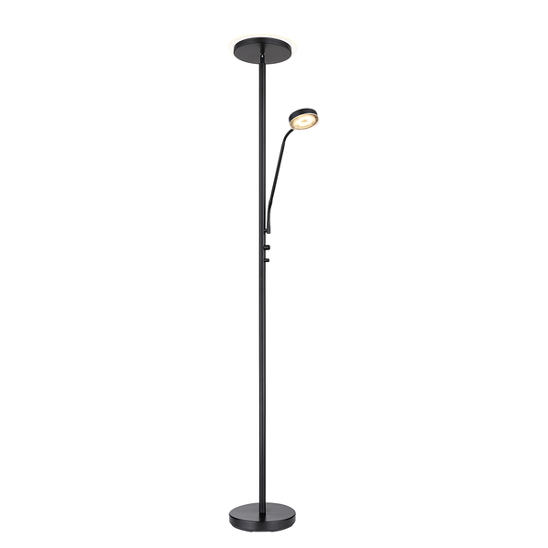 LED-Stehleuchte Ernst - Opalglas / Eisen - 1-flammig