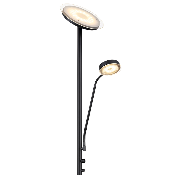 LED-Stehleuchte Ernst - Opalglas / Eisen - 1-flammig