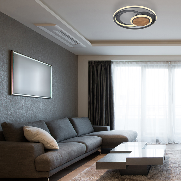 LED-Deckenleuchte Nirra II - Acryl / Eisen - 1-flammig