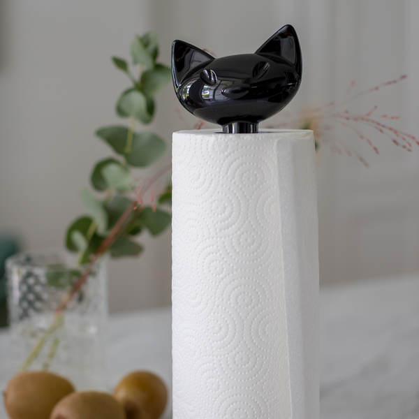 Küchenrollenhalter Miaou - Polypropylen - Schwarz