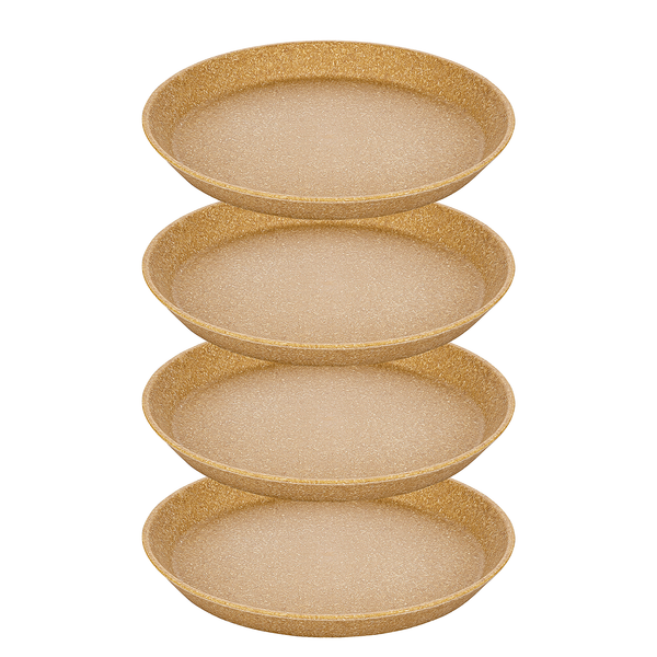 Frühstücksteller Connect Plate (4er-Set) - Polypropylen / Fichte - Braun