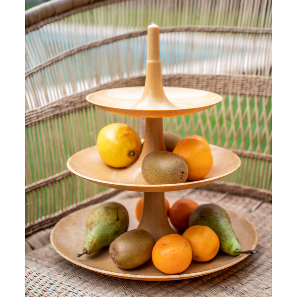 Etagere Babell Recycle - Polypropylen / Fichte - Braun - Durchmesser: 31 cm