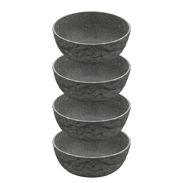 Schale Club Bowl Recycle (4er-Set) - Polypropylen / Fichte - Dunkelgrau