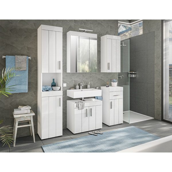 Aufsatzleuchte für Spiegelschrank - Chrom