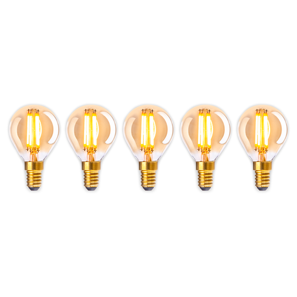 LED-Leuchtmittel Wales (5er-Set) - Klarglas / Eisen - 5-flammig