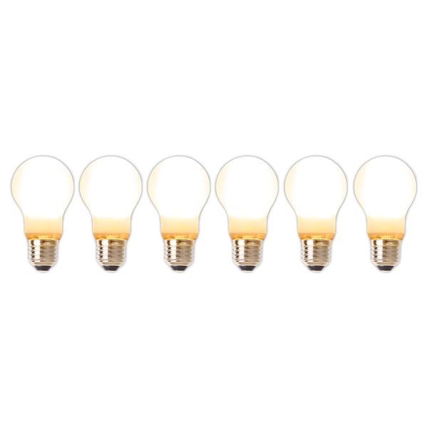 LED-Leuchtmittel Waledas (6er-Set) - Opalglas / Eisen - 6-flammig