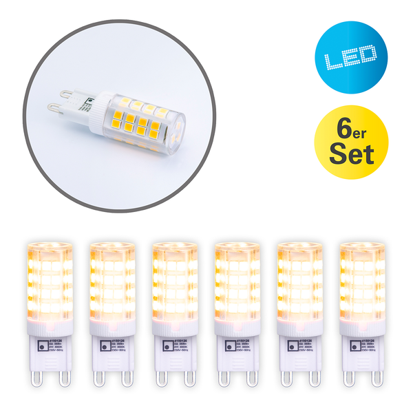 LED-Leuchtmittel Wall (6er-Set) - Acrylglas / Keramik - 6-flammig