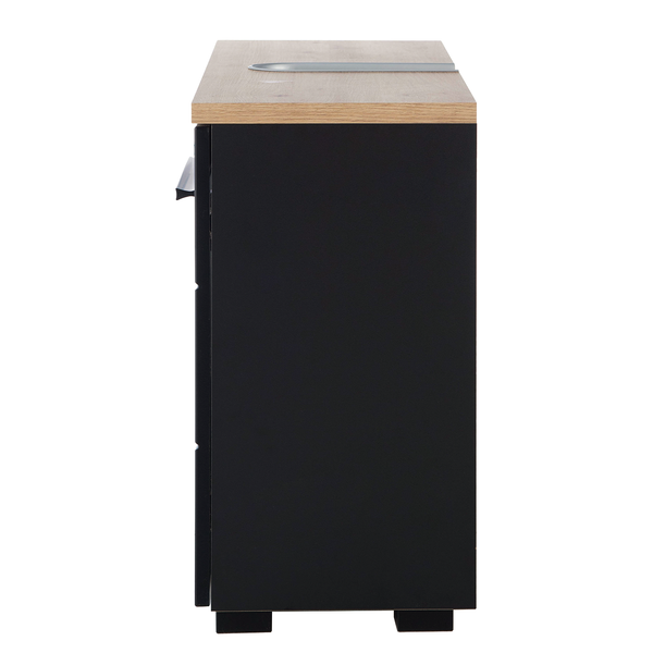 Waschbeckenunterschrank Wyntoon - Matt Schwarz - Breite: 80 cm