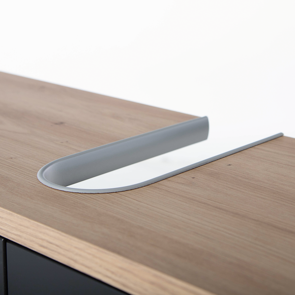 Waschbeckenunterschrank Wyntoon - Matt Schwarz - Breite: 80 cm