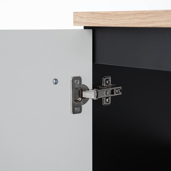 Waschbeckenunterschrank Wyntoon - Matt Schwarz - Breite: 80 cm
