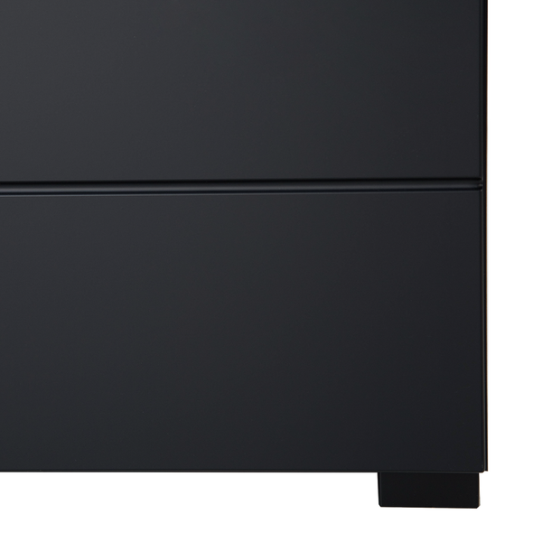 Waschbeckenunterschrank Wyntoon - Matt Schwarz - Breite: 80 cm