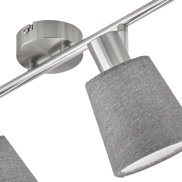 Deckenleuchte Jeff I - Leinen / Eisen - 6-flammig