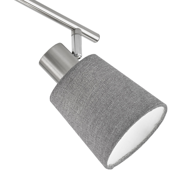 Deckenleuchte Jeff I - Leinen / Eisen - 6-flammig