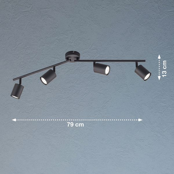 LED-Deckenleuchte Vano IV - Eisen - 4-flammig