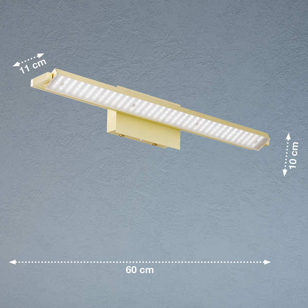 LED-Wandleuchte Pare - Acrylglas / Eisen - 1-flammig - Gold - Breite: 60 cm