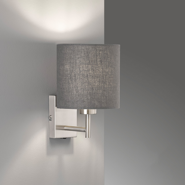 Wandleuchte Dreamer IV - Mischgewebe / Eisen - 1-flammig