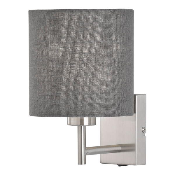 Wandleuchte Dreamer IV - Mischgewebe / Eisen - 1-flammig