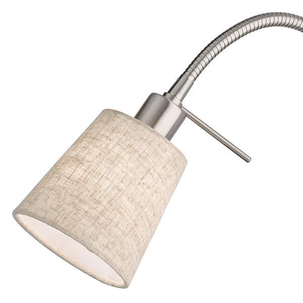 Wandleuchte Wolke I - Mischgewebe / Eisen - 1-flammig