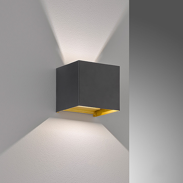 LED-Wandleuchte Thore - Eisen - 2-flammig