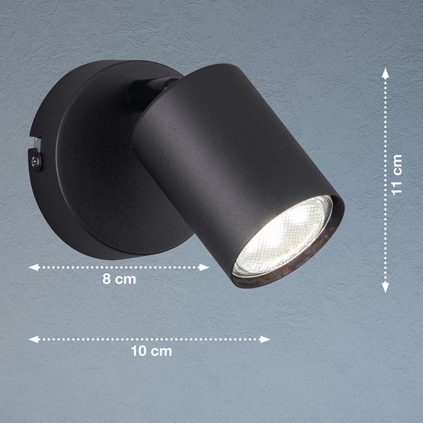 LED-Wandleuchte Vano - Eisen - 1-flammig